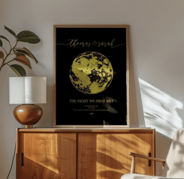 Personalized Moon Phase Picture in Frame - Image 2